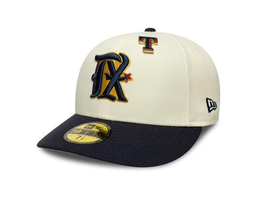 Kšiltovka New Era - MLB Cooperstown Pin 59FIFTY - Texas Rangers - Navy / Cream
