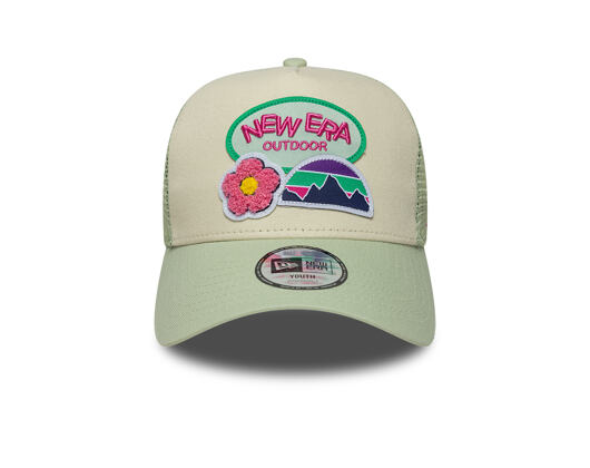 Dětská Kšiltovka New Era - Branded Outdoor 9FORTY A-Frame Trucker - Cream / Soft Grass
