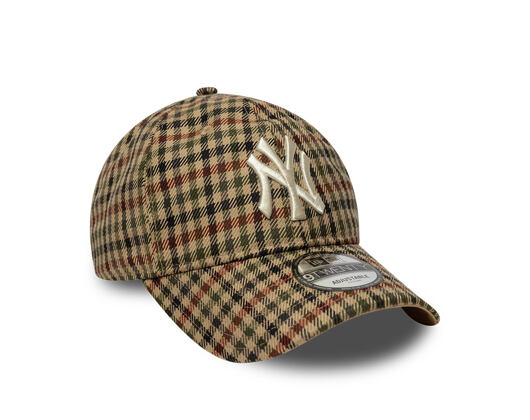 Kšiltovka New Era - MLB IMAGE DROP Water Repel Checker 9TWENTY - NY Yankees - Stone