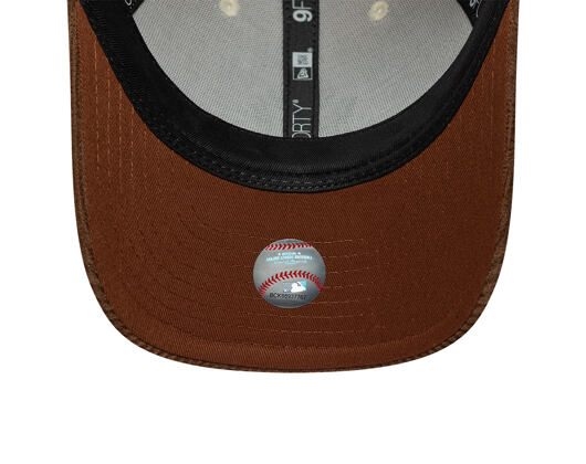 Kšiltovka New Era - MLB Cord 9FORTY M-CROWN - NY Yankees - Cream / Deep Auburn