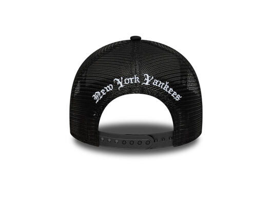 Kšiltovka New Era - MLB Wordmark 9FORTY A-Frame Trucker - NY Yankees - Black