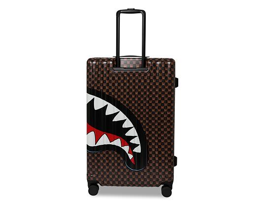 Kufr Sprayground - Sharks In Paris Wtf Bubble Brown Check Full-Size Luggage