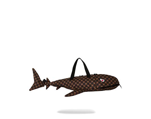 Taška Sprayground - Sharks In Paris Wtf Bubble Brown Check Shark Duffle