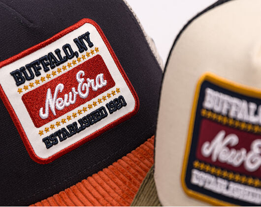 Kšiltovka New Era - Branded Patch Cord 9FORTY A-Frame Trucker - Navy / Warm Flame