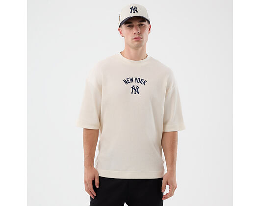 Triko New Era - MLB Waffle Box Tee - NY Yankees - Off White
