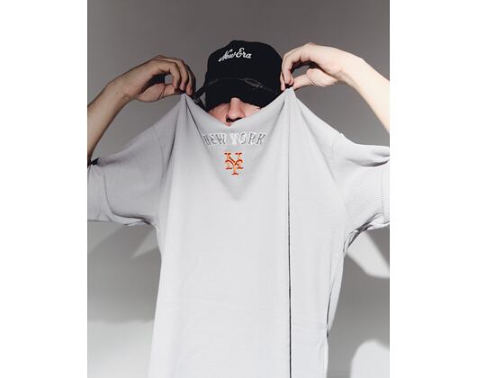 Triko New Era - MLB Waffle Box Tee - NY Mets - Grey
