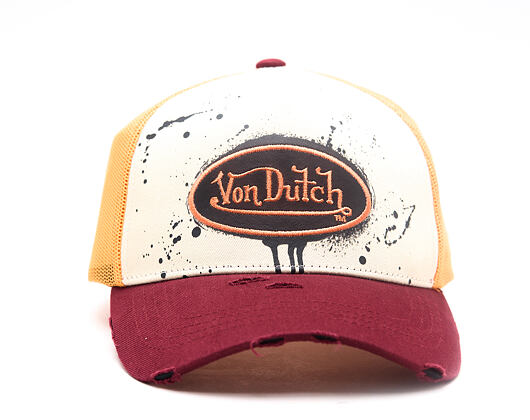Kšiltovka Von Dutch - Baseball - Print & Embroidery - Red / Yellow