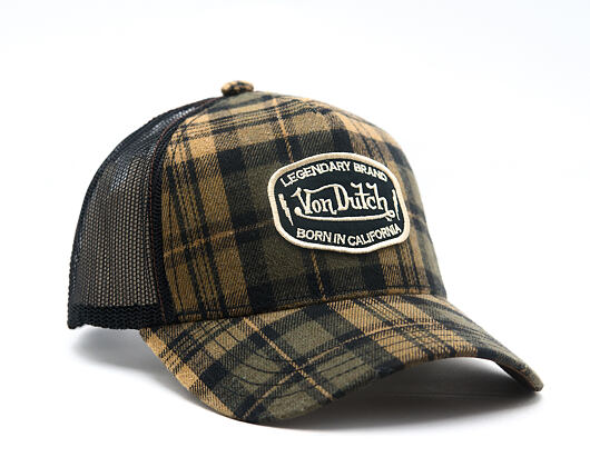 Kšiltovka Von Dutch - Baseball - Checkered Patch - Brown
