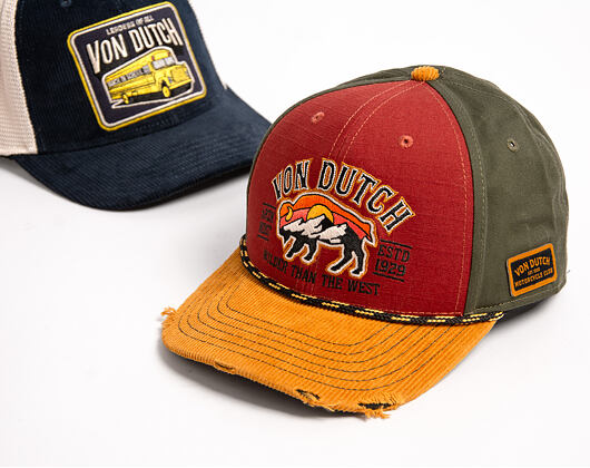 Kšiltovka Von Dutch - Semi Curve - Embroidery Premium - Red / Green