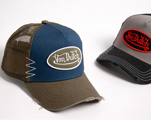 Kšiltovka Von Dutch - Trucker - Patch - Green / Navy