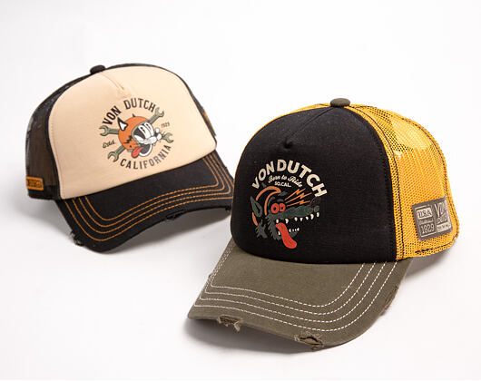 Kšiltovka Von Dutch - Trucker - Print - Black / Green