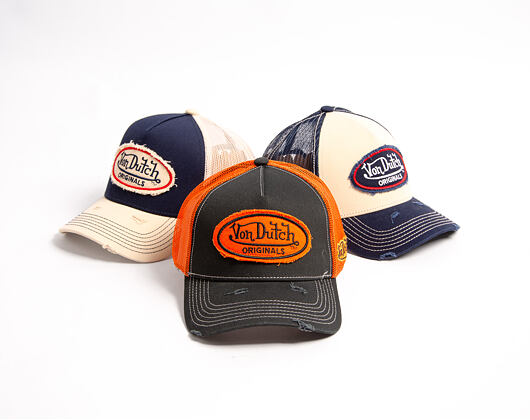 Kšiltovka Von Dutch - Baseball - Vintage Distressed - Orange / Navy