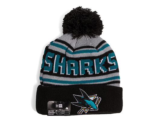 Kulich New Era - NHL Evergreen Wordmark Pom Medium Knit - San Jose Sharks - Team Color