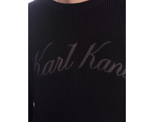 Mikina Karl Kani - KK Script Knit Oversized Crew - Black