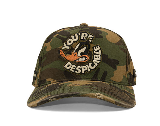 Kšiltovka Capslab - Looney Tunes A-Frame - Daffy Duck You're Despicable Distressed - Camo