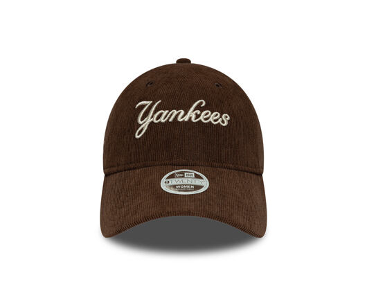 Dámská Kšiltovka New Era - MLB Cord Script 9TWENTY - NY Yankees - Chestnut Brown / Stone