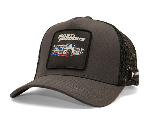 Kšiltovka Capslab - Fast & Furious Trucker - Tokyo Drift - Grey / Black