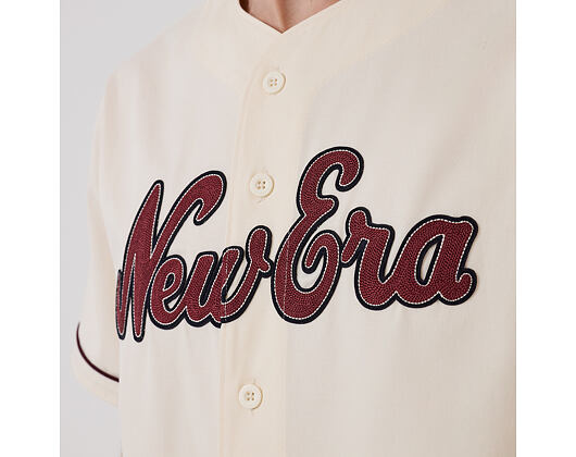 Triko New Era - Branded Straight Hem Jersey - Off White