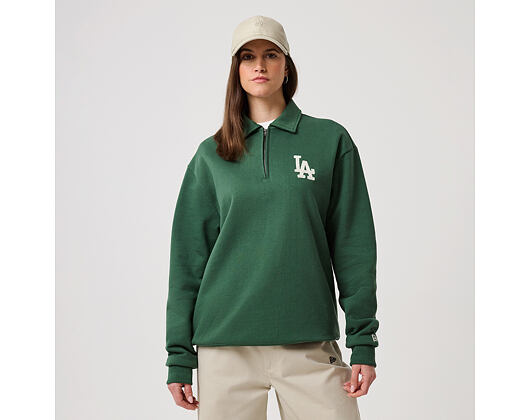 Mikina New Era - MLB Quarter Zip - LA Dodgers - Cilantro Green