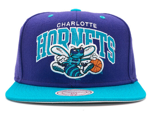 Kšiltovka Mitchell & Ness Team Arch Charlotte Hornets Purple Snapback
