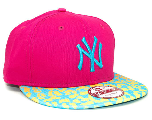 Kšiltovka New Era Leo Fade New York Yankees Bright Rose/Vice Blue Snapback