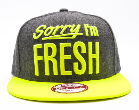 Kšiltovka New Era Sorry I'm Fresh Grey Heather/Neon Snapback