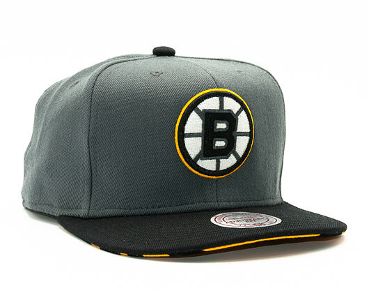 Kšiltovka Mitchell & Ness Team Vivid Boston Bruins Grey Snapback