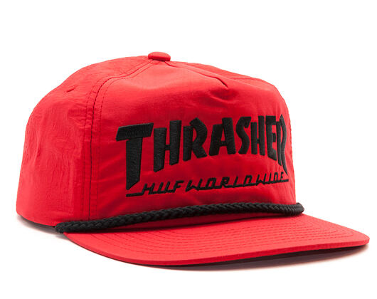Kšiltovka HUF Collab Thrasher Logo Red Snapback