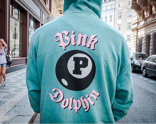Mikina s kapucí Pink Dolphin 8 Ball Hoodie Aqua