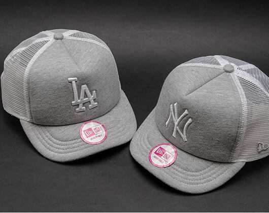 Dámská Kšiltovka s kratším kšiltem New Era Jersey Trucker Los Angeles Dodgers Heather Grey / White S