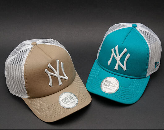 Kšiltovka New Era Clean Trucker New York Yankees Turquoise Snapback