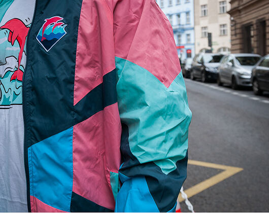 Větrovka Pink Dolphin OG Waves Breaker Boosace Blue