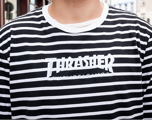 Triko s Dlouhým Rukávem HUF Thrasher Stripe Black