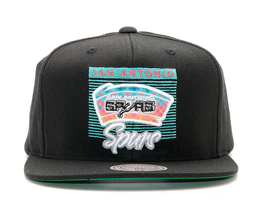 Kšiltovka Mitchell & Ness Easy Three Digital San Antonio Spurs Black Snapback