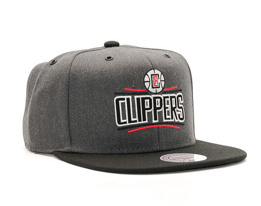 Kšiltovka Mitchell & Ness G3 Logo Los Angeles Clippers Grey/Black Snapback