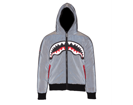 Oboustranná péřová zimní bunda Sprayground 3M Shark Mouth Reversible Black