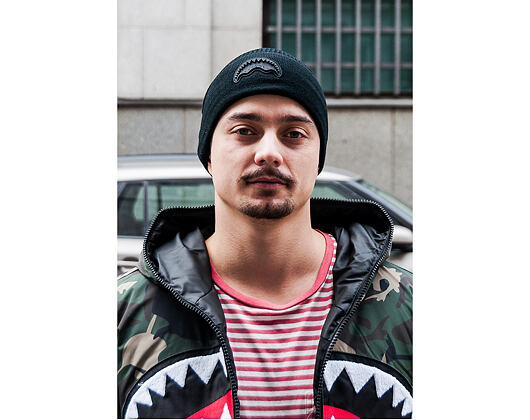 Oboustranná péřová zimní bunda Sprayground Shark Mouth Reversible Camo