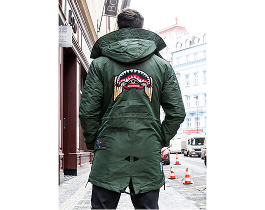 Bunda Sprayground Army Patches Parka Green