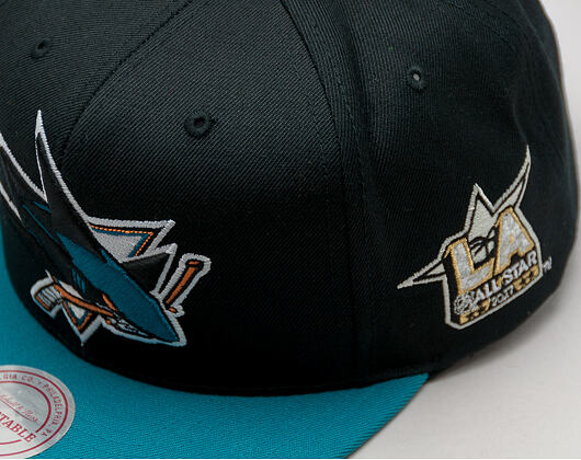 Kšiltovka Mitchell & Ness NHL 2017 All Star Game San Jose Sharks Black/Teal Snapback