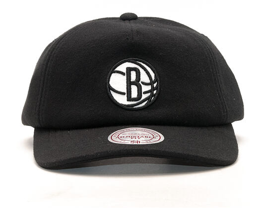Kšiltovka Mitchell & Ness Throwback Brooklyn Nets Black Snapback
