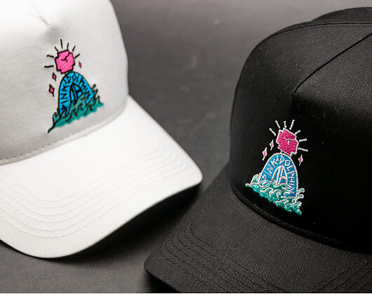Kšiltovka Pink Dolphin Tombstone 5-Panel Structured White Snapback