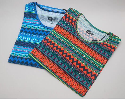 Triko New Era Native AOP Tee Blue Azure