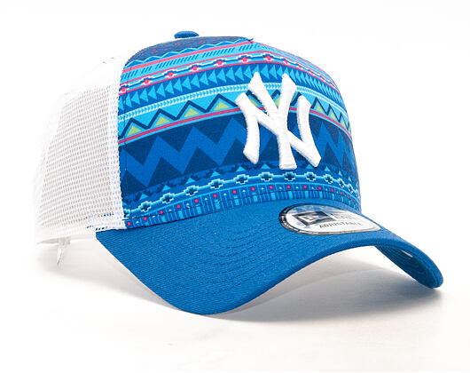 Kšiltovka New Era Sunny Trucker New York Yankees Blue Azure/Mixed Pattern 9FORTY Snapback