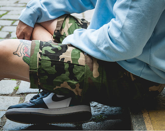 Kraťasy HUF Fatigue Cargo Woodland Camo