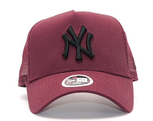Dámská Kšiltovka New Era League Essential Trucker New York Yankees 9FORTY Maroon/Black Snapback