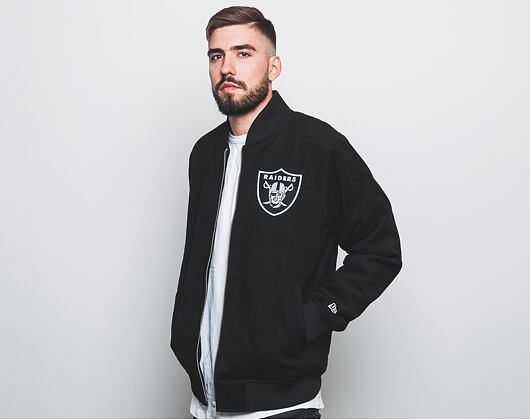 Bunda New Era Team Apparel Melton Bomber Oakland Raiders Black