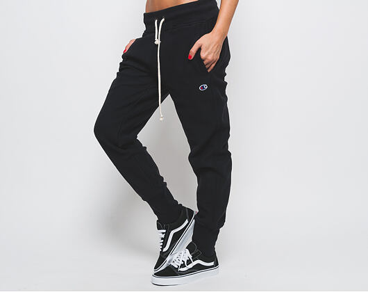 Dámské Tepláky Champion Rib Cuff Pants Black