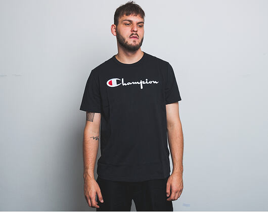 Triko Champion Crewneck T-Shirt Classic Logo Black 210972 KK001 NBK