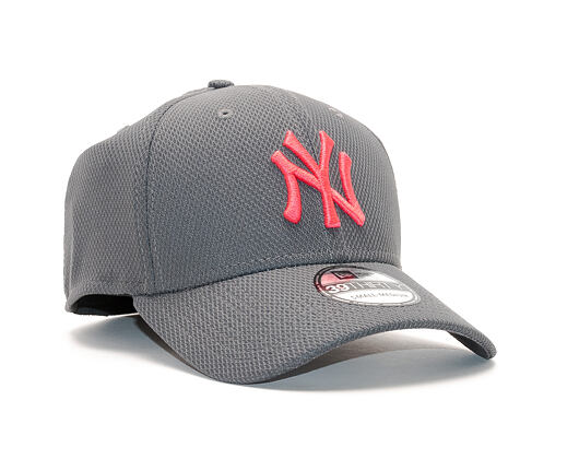 Kšiltovka New Era Diamond Pop New York Yankees 39THIRTY Grey Heather/Lava Red