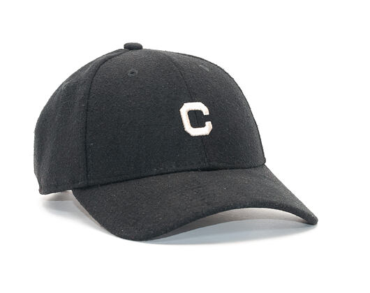 Kšiltovka New Era Mini Melton Cleveland Indians 9FORTY Light Black/Satin Strapback